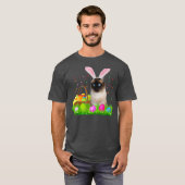 Bunny Siamese Cat Funny Easter Siamese Cat Lover T-Shirt (Vorne ganz)