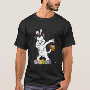 Bunny Siberian Husky Dabbing Hund Happy Ostertag T-Shirt