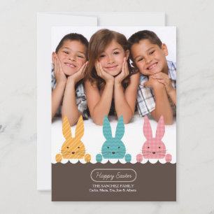 Bunny Siblings Foto Osterkarte Feiertagskarte