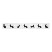 Bunny Silhouettes In Black Cute Easter Satinband (Vorderseite)