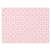 Bunny Silhouettes On Blush Pink Easter Pattern Tischdecke (Vorderseite (Horizontal))