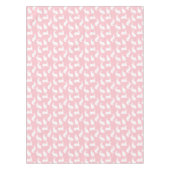 Bunny Silhouettes On Blush Pink Easter Pattern Tischdecke (Vorderseite)