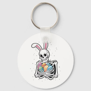 Bunny Skeleton Holding Ostereier Ostern Ostern Ost Schlüsselanhänger