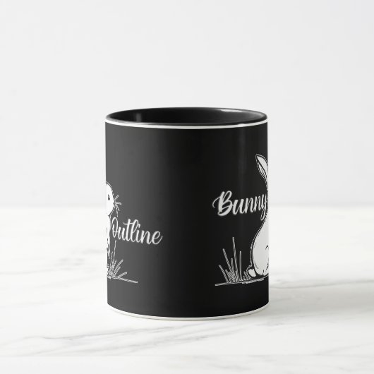 Bunny Sketch – Hand Drawn Rabbit - caneca Tasse (Zentrum)