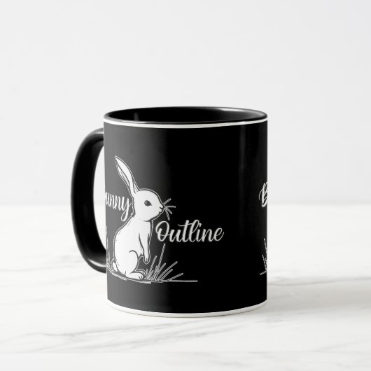Bunny Sketch – Hand Drawn Rabbit - caneca Tasse (Vorderseite Links)