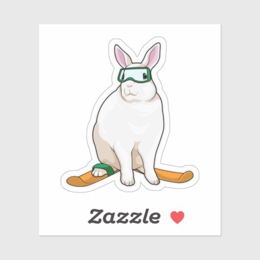 Bunny Skier Aufkleber (Blatt)