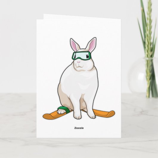 Bunny Skier Karte (Rückseite)