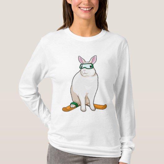 Bunny Skier T-Shirt (Vorderseite)