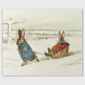 "Bunny Sleigh Ride" von Beatrix Potter Geschenkpapier (Flach)