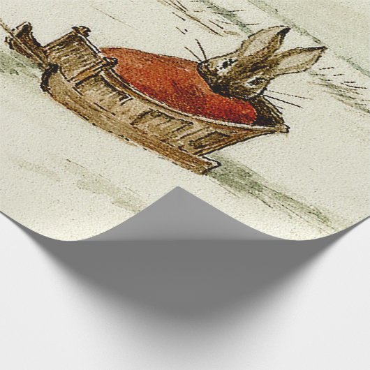 "Bunny Sleigh Ride" von Beatrix Potter Geschenkpapier (Ecke)