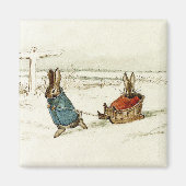 "Bunny Sleigh Ride" von Beatrix Potter Magnet (Vorne)