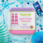 Bunny Slippers Pajamas & Pancakes Geburtstag Party Pappteller (Party)