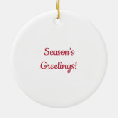 Bunny & Snow Birds Keramik Ornament (Hinten)