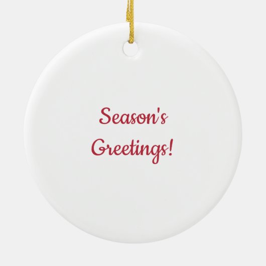 Bunny & Snow Birds Keramik Ornament (Hinten)