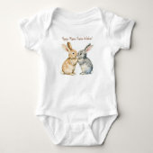 🐇 Bunny Snuggles Easter Romper Baby Strampler (Vorderseite)