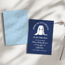 Bunny Special Blue Gingham Baby Dusche
