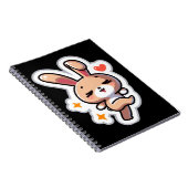 Bunny Spiral Foto Notebook Notizblock (Rechte Seite)