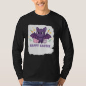 Bunny Spring Hunt Eggs bat Rabbit Happy Easter Day T-Shirt (Vorderseite)