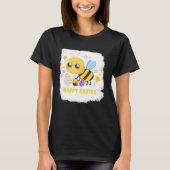 Bunny Spring Hunt Eggs bee Happy Easter Day T-Shirt (Vorderseite)