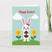 Bunny Springtime Scene Card Karte (Vorderseite)