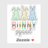 Bunny Squad | Frohe Ostern, Niedliches Kaninchen Aufkleber (Blatt)
