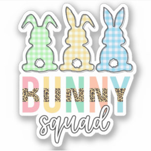 Bunny Squad   Frohe Ostern, Niedliches Kaninchen Aufkleber