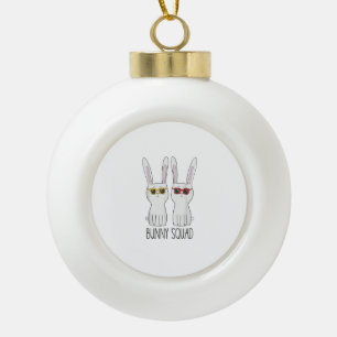 Bunny Squad Funny Niedlich Pet Rabbit Lover T Shir Keramik Kugel-Ornament
