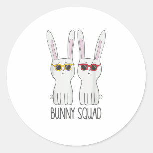 Bunny Squad Funny Niedlich Pet Rabbit Lover T Shir Runder Aufkleber