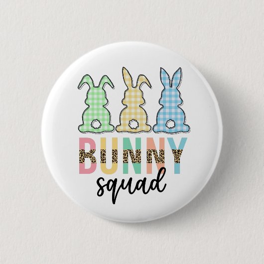 Bunny Squad | Ostereier Jagd Niedlich Bunny Button (Vorderseite)