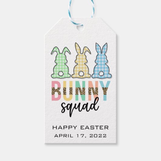 Bunny Squad | Ostereier Jagd Niedlich Bunny Geschenkanhänger (Vorderseite)