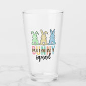 Bunny Squad | Ostereier Jagd Niedlich Bunny Glas (Vorderseite)