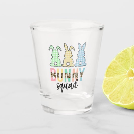 Bunny Squad | Ostereier Jagd Niedlich Bunny Schnapsglas (Vorderseite)