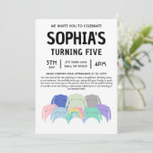 Bunny Squishmallow Birthday Party Einladung (Stehend Vorderseite)