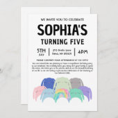 Bunny Squishmallow Birthday Party Einladung (Vorne/Hinten)