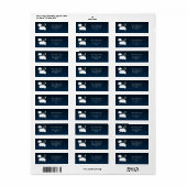 Bunny Stars Moon Baby Dusche Rücksendeadresse (Vorne)