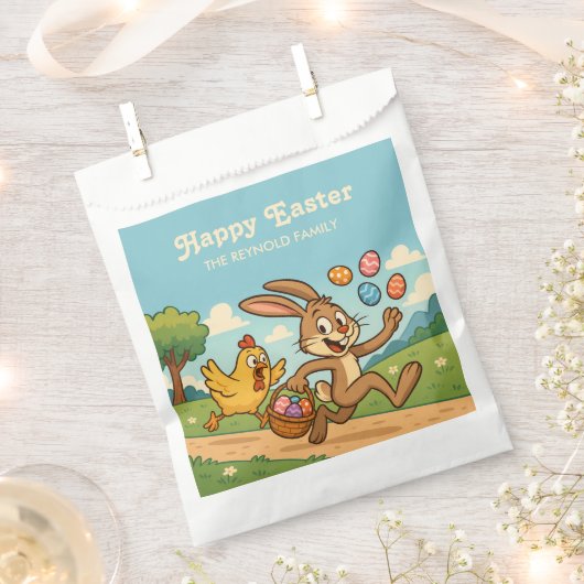 Bunny Steals Eggs von Hen | OsterCartoon Funny Geschenktütchen (Ausgeschnitten)