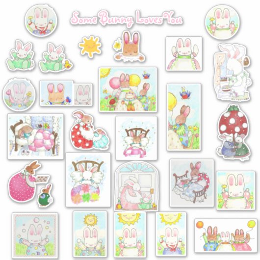 Bunny Stickers! Aufkleber (Vorderseite)