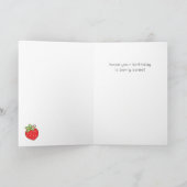 Bunny Strawberry Happy Birthday Card Karte (Innenseite)