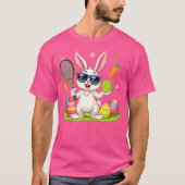 Bunny Sunglasses Easter Eggs Tennis Player Lover T-Shirt (Vorderseite)