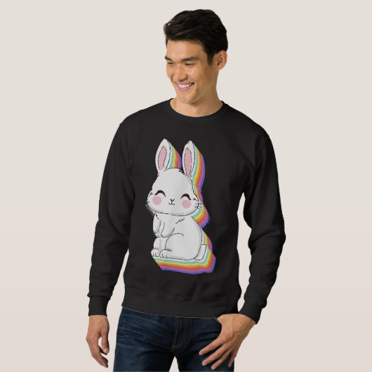 Bunny Sweater | Rabbit-Lover-Team | Männer Sweatshirt (Vorne ganz)