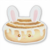 Bunny Sweet Dessert Cinnamon Bun Aufkleber (Vorderseite)