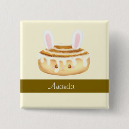 Bunny Sweet Dessert Cinnamon Bun Button