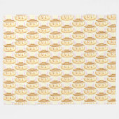 Bunny Sweet Dessert Cinnamon Bun Fleecedecke (Vorderseite (Horizontal))