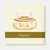 Bunny Sweet Dessert Cinnamon Bun Magnet (Vorne)