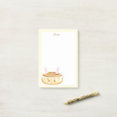 Bunny Sweet Dessert Cinnamon Bun Post-it Klebezettel (Auf Schreibtisch)