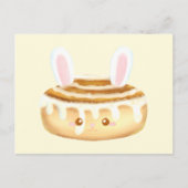 Bunny Sweet Dessert Cinnamon Bun Postkarte (Vorderseite)
