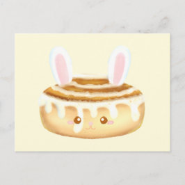 Bunny Sweet Dessert Cinnamon Bun Postkarte