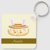 Bunny Sweet Dessert Cinnamon Bun Schlüsselanhänger (Rückseite)