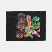 Bunny T-Rex Ostern Monster Truck Dino Lustig Junge Fleecedecke (Vorderseite (Horizontal))