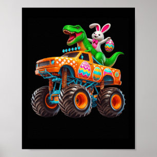 Bunny T-Rex Ostern Monstertruck Dino Lustig Jungen Poster